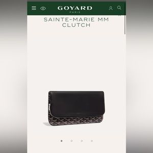 Goyard Sainte-Marie MM clutch, black EUC